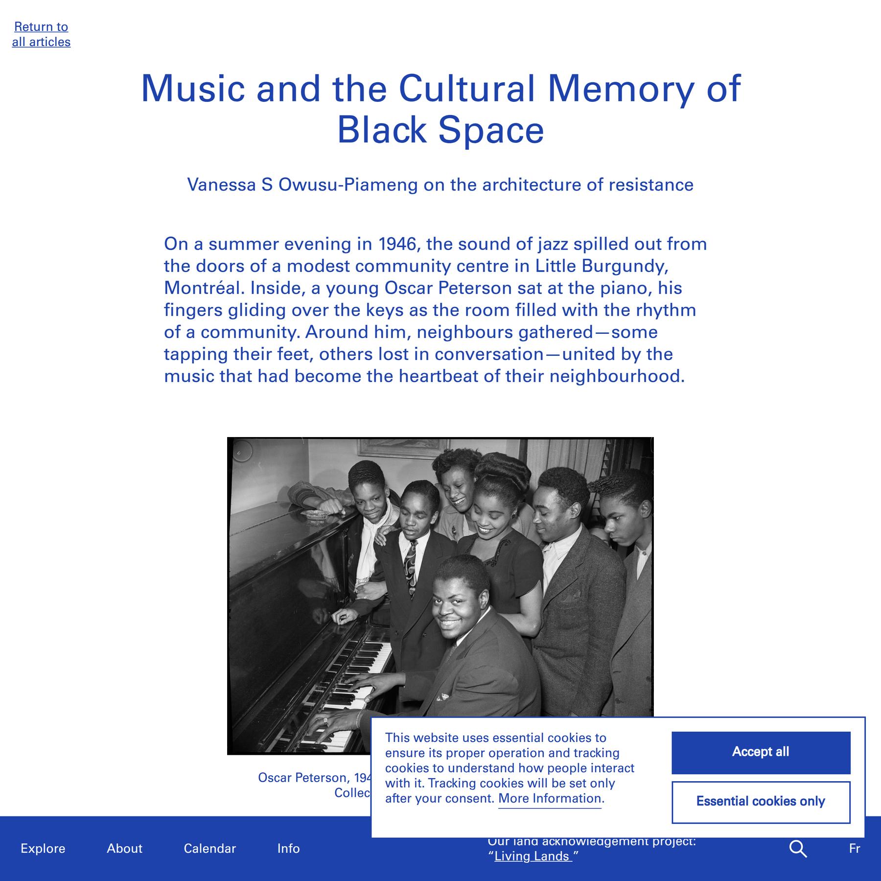 Music and the Cultural Memory of Black Space