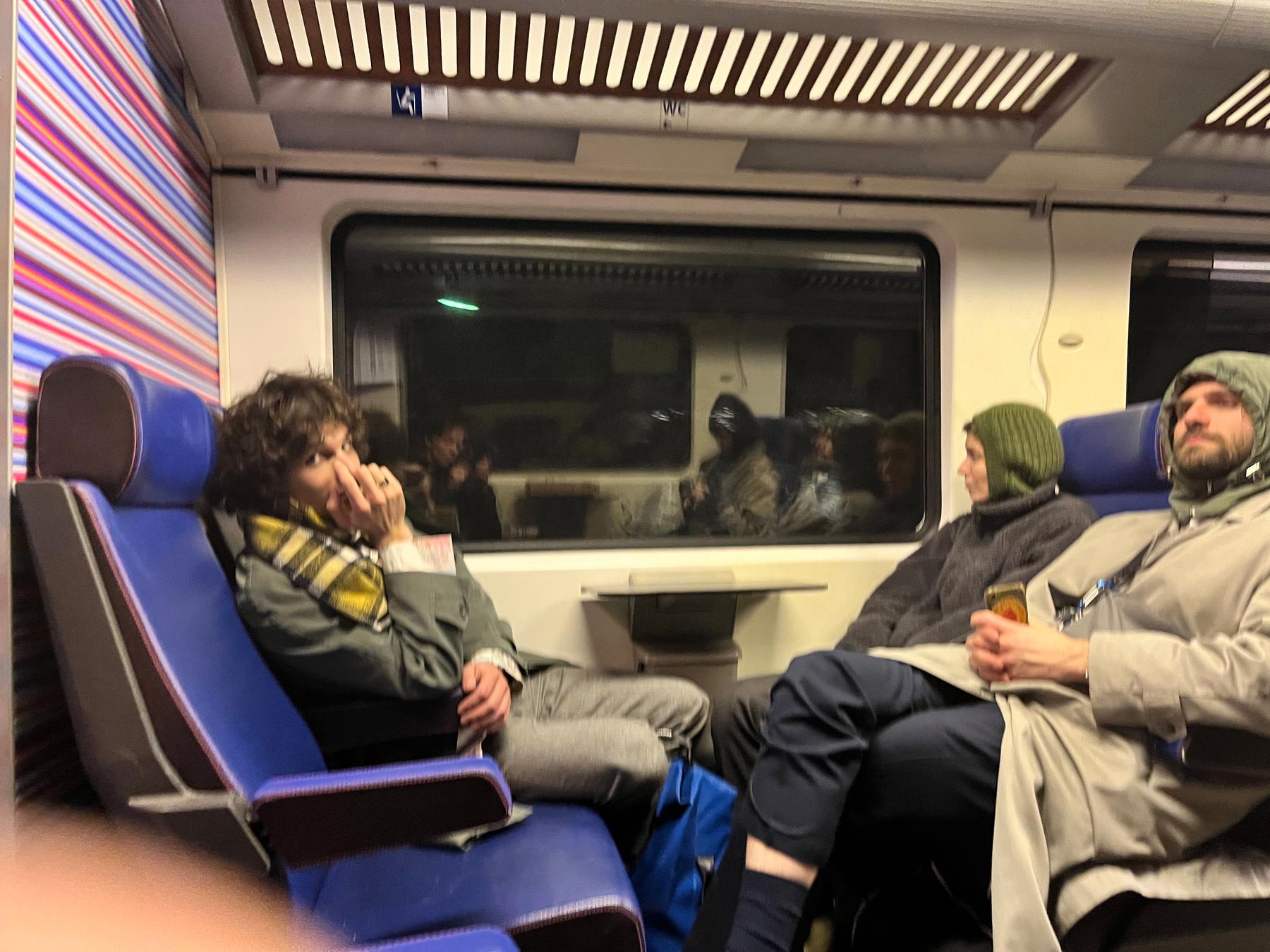 On the train home from our away day