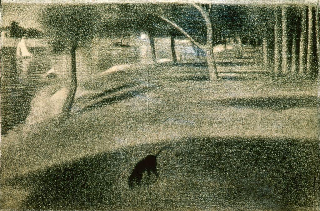 Georges Seurat, Study for La Grande Jatte: Landscape