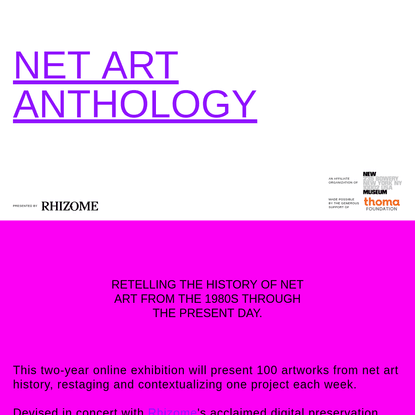 NET ART ANTHOLOGY