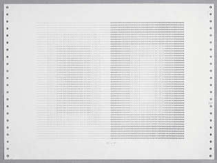 Frederick Hammersley / CO-ED, 1969 / computer drawing / print on paper / 11 x 14 3/4 in. (27.9 x 37.5 cm)