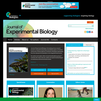 Home | Journal of Experimental Biology
