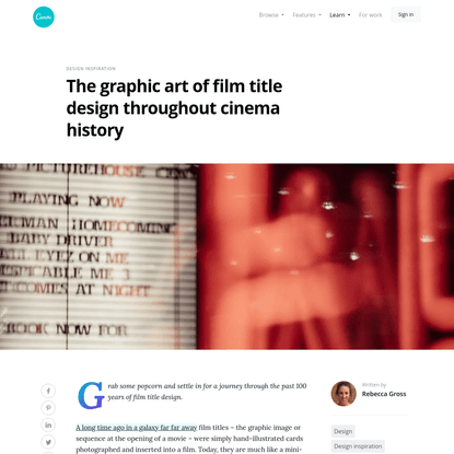 The graphic art of film title design throughout cinema history - Learn