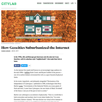 How Geocities Suburbanized the Internet