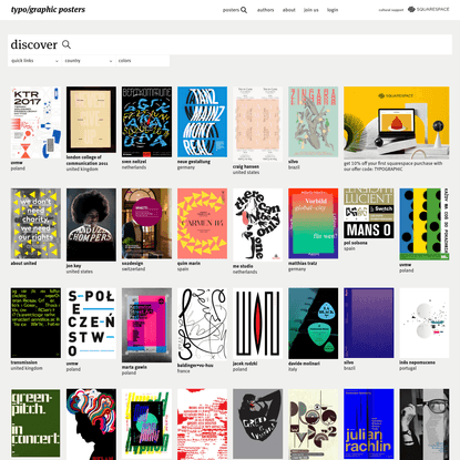 discover - typo/graphic posters