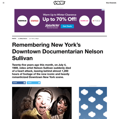 Remembering New York's Downtown Documentarian Nelson Sullivan