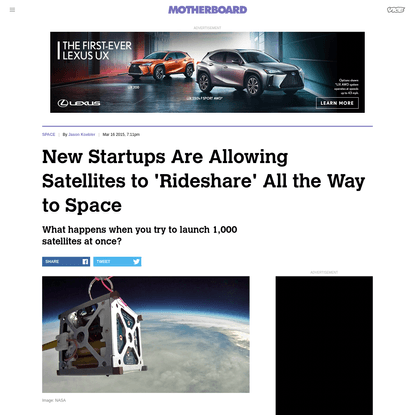 New Startups Are Allowing Satellites to 'Rideshare' All the Way to Space