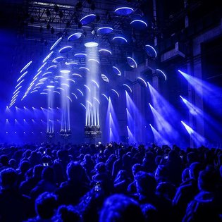 inside our cathedral of light... SKALAR by the fantastic @kangding_ray and myself... photo by the incredible @ralph.larmann ...