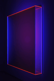 Glowing blue square