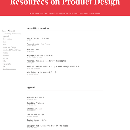 Resources on Product Design
