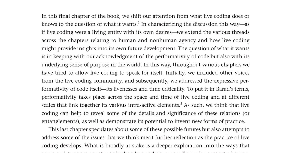 8 what does live coding want pdf are na