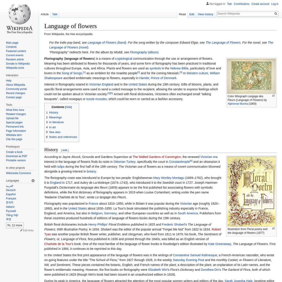 Language of flowers Wikipedia — Are.na