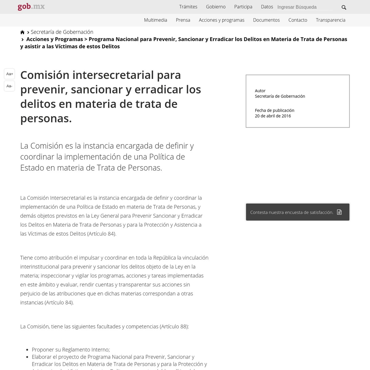 Comisión Intersecretarial Para Prevenir Sancionar Y Erradicar Los Delitos En Materia De Trata 0523