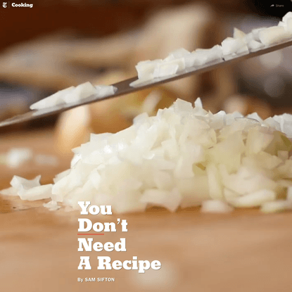You Don't Need A Recipe