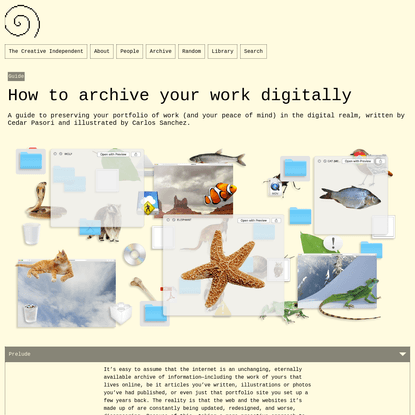 How to archive your work digitally