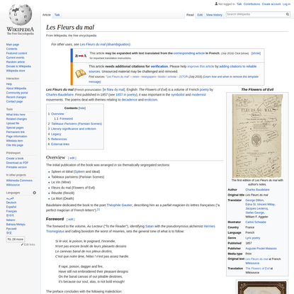 Les Fleurs du mal - Wikipedia