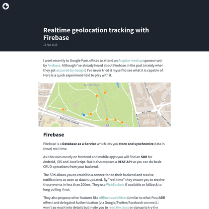 Realtime geolocation tracking with Firebase
