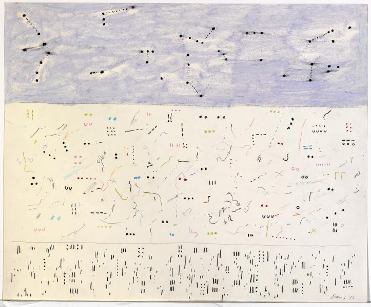 Gene Davis, Deep Six, 1976, pencil, colored pencil and crayon on paper, Smithsonian American Art Museum, Bequest of Florence Coulson Davis, 2000.43.57