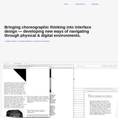 Choreo-Graphic Design