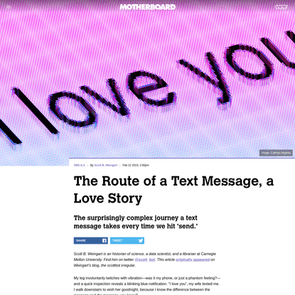 The Route of a Text Message, a Love Story