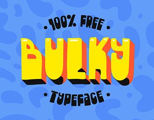 "Bulky" free typeface