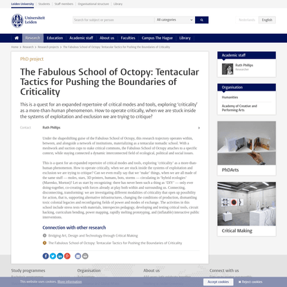 The Fabulous School of Octopy: Tentacular Tactics for Pushing the Boundaries of Criticality