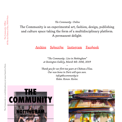 The Community - An experimental culture space in Paris