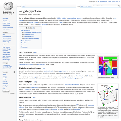 Art gallery problem - Wikipedia