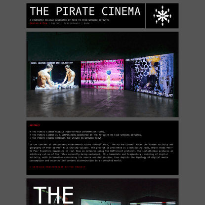 THE PIRATE CINEMA - A CINEMATIC COLLAGE GENERATED BY P2P USERS
