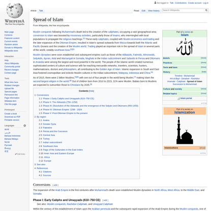 Spread of Islam - Wikipedia