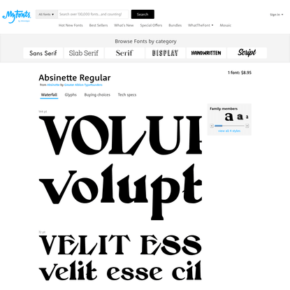 Absinette - Desktop font " MyFonts