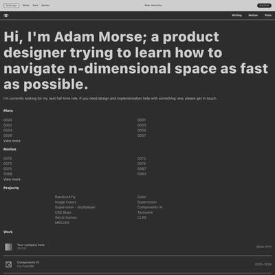 Adam Morse - Designer