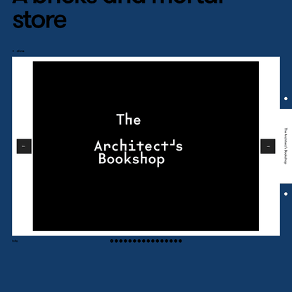 The Architect's Bookshop | Garbett Design