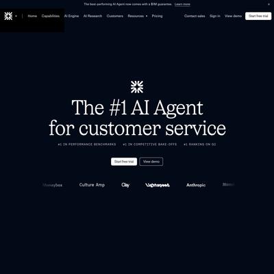 Fin. The #1 AI Agent for customer service