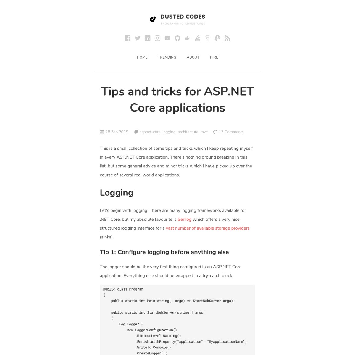 Asp net core are na