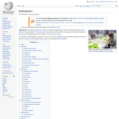 Hydroponics - Wikipedia