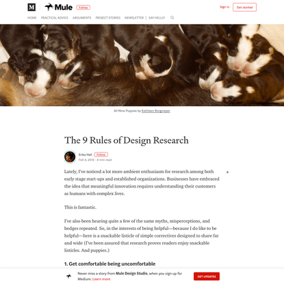 The 9 Rules of Design Research - Mule Design Studio - Medium