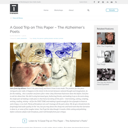 A Good Trip on This Paper - The Alzheimer's Poets - Transom