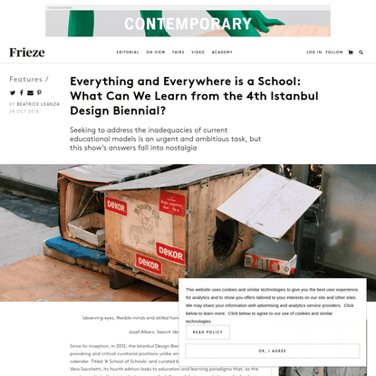 Everything and Everywhere is a School: What Can We Learn from the 4th Istanbul Design Biennial?