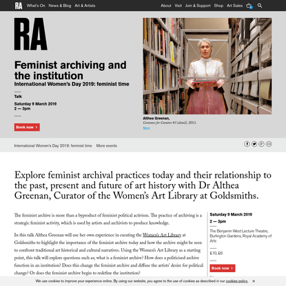 Feminist archiving and the institution | Event | Royal Academy of Arts