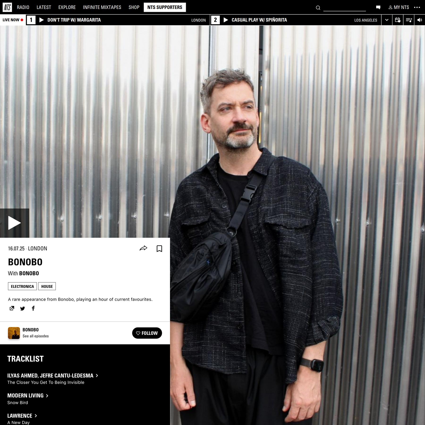 Bonobo 16th July 2025