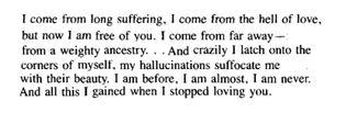 Clarice Lispector, from “The Stream of Life"