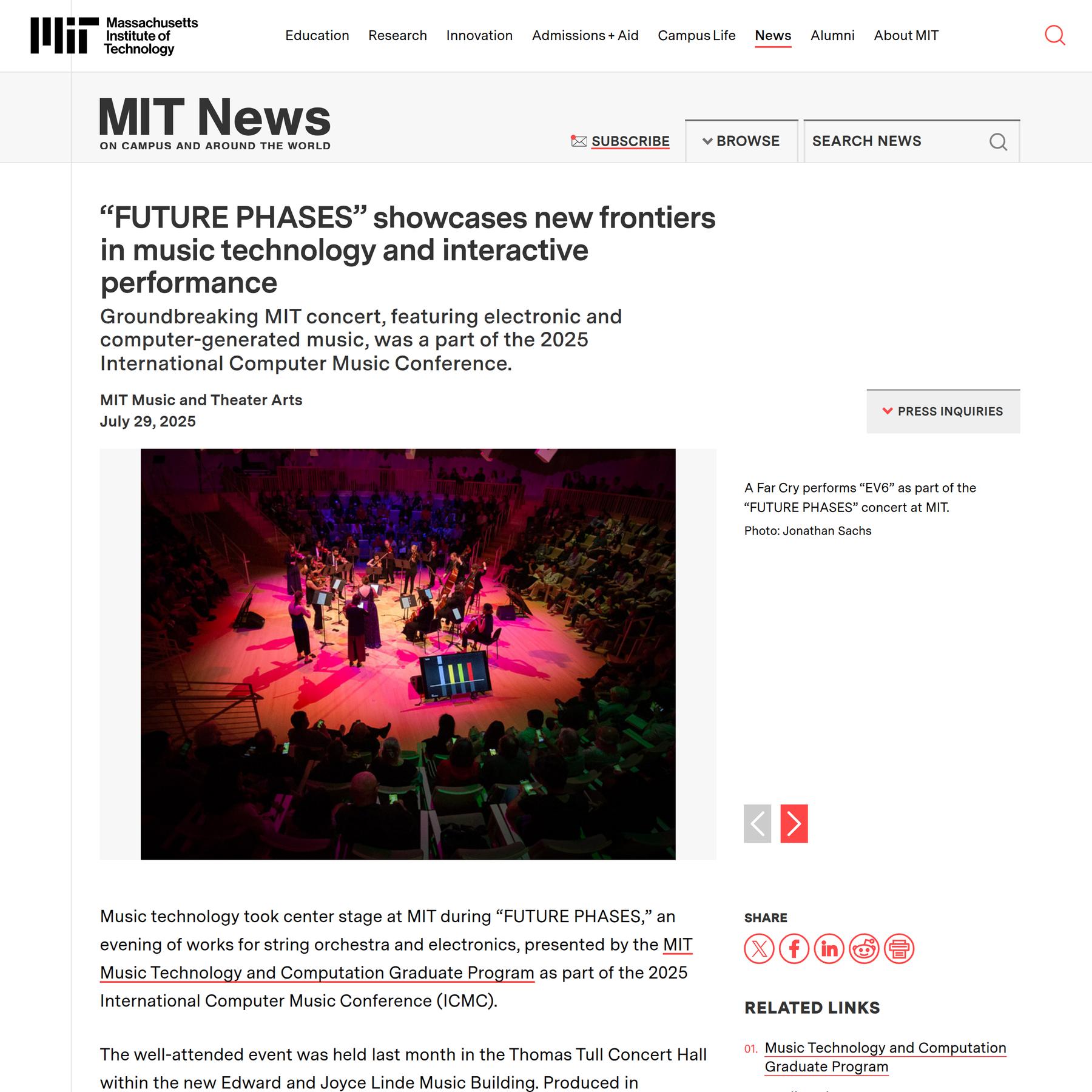 “FUTURE PHASES” showcases new frontiers in music technology and interactive performance
