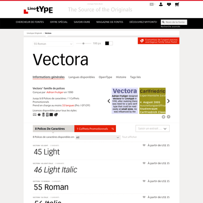 Vectora® famille de polices | Linotype.com