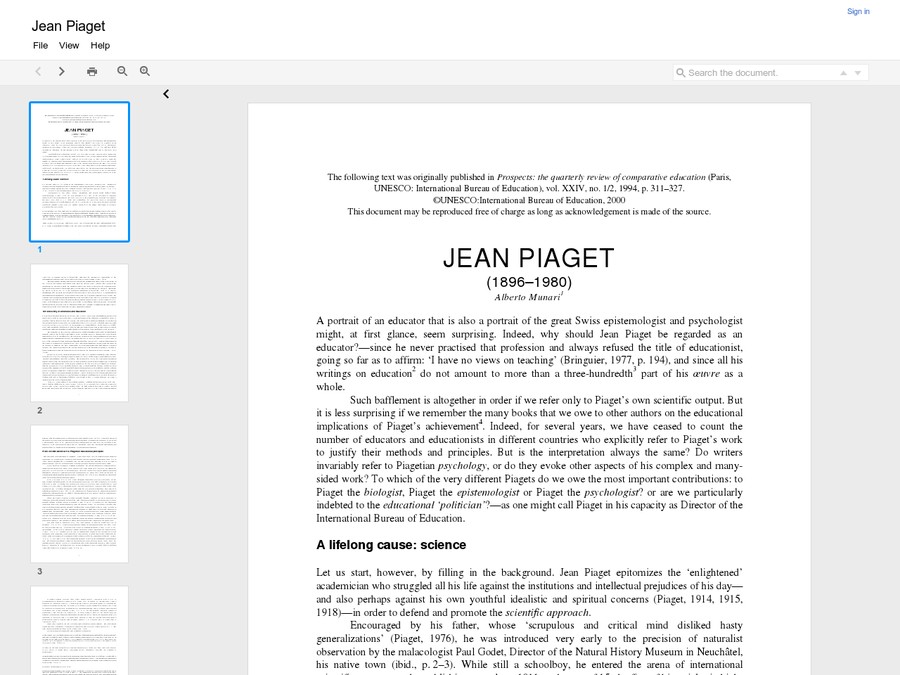 Jean Piaget by Alberto Munari Are.na