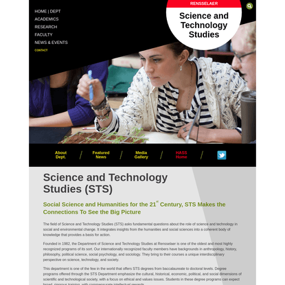 Science and Technology Studies - Rensselaer Polytechnic Institute (RPI)