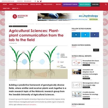 Agricultural Sciences: Plant-plant communication from the lab to the field