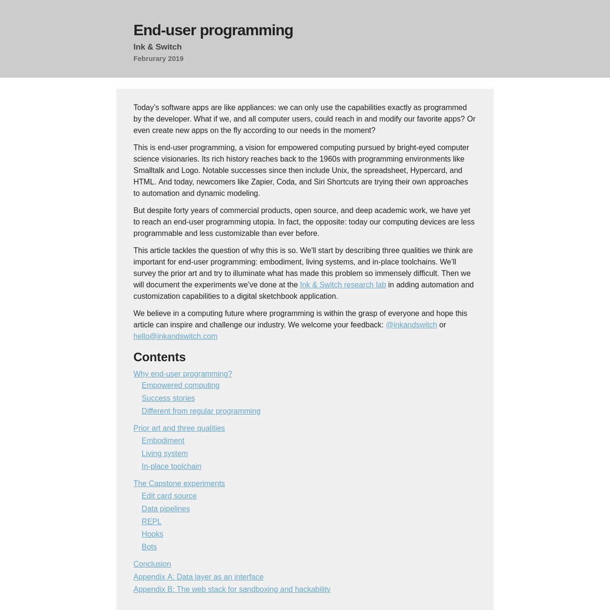 End-user programming — Are.na