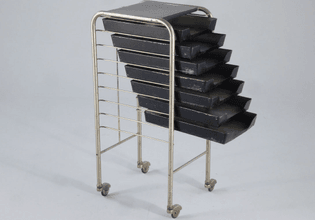 metal file trolley / age unknown