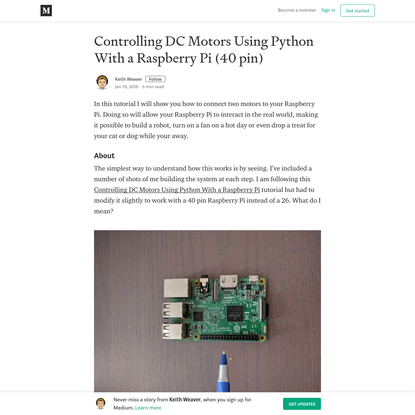 Controlling DC Motors Using Python With a Raspberry Pi (40 pin)